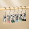 5 шт. многофункциональный зажим для сушки одежды с крючком, компактный металлический крючок из нержавеющей стали с резиновым покрытием