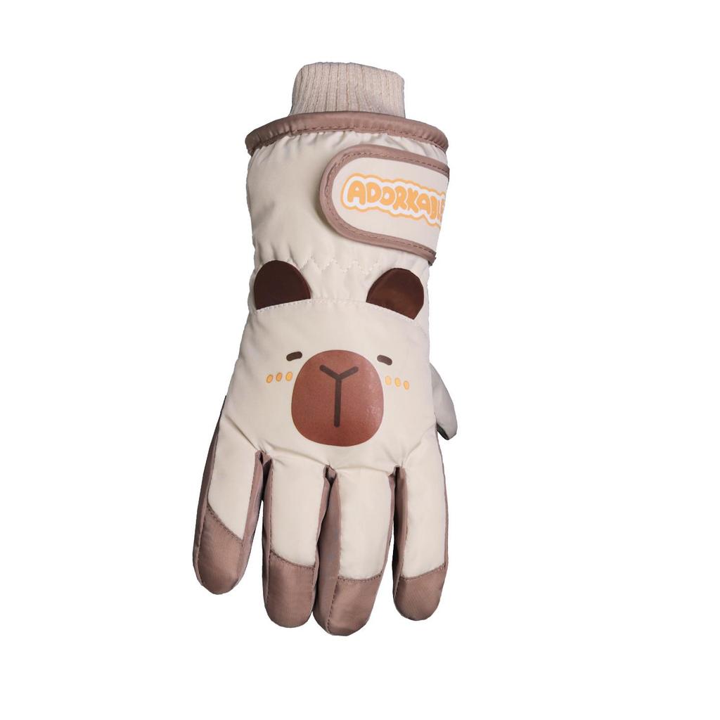 Capybara Kids' Winter Ski Gloves - Waterproof, Windproof, Warm, for Boys, Girls, and Teens