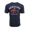 QUIKSILVER МУЖСКАЯ ФУТБОЛКА С РИСУНКОМ РЫБЫ ТУНЕЦ СИНИЙ ГРАФИЧЕСКАЯ ФУТБОЛКА Унисекс