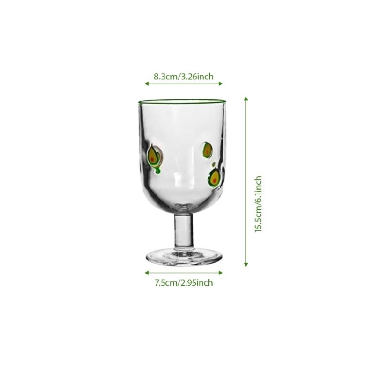 Lemon Decorated 360ml Drinking Glasses Shatters Resistant Clear Pubs Glasses For Gift Home Kitchens Party Supplies