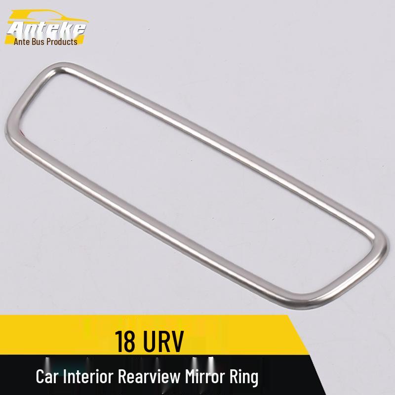 Fits 18 URV Models: Interior Rearview Mirror Bright Ring & Reflector Frame Car Accessories