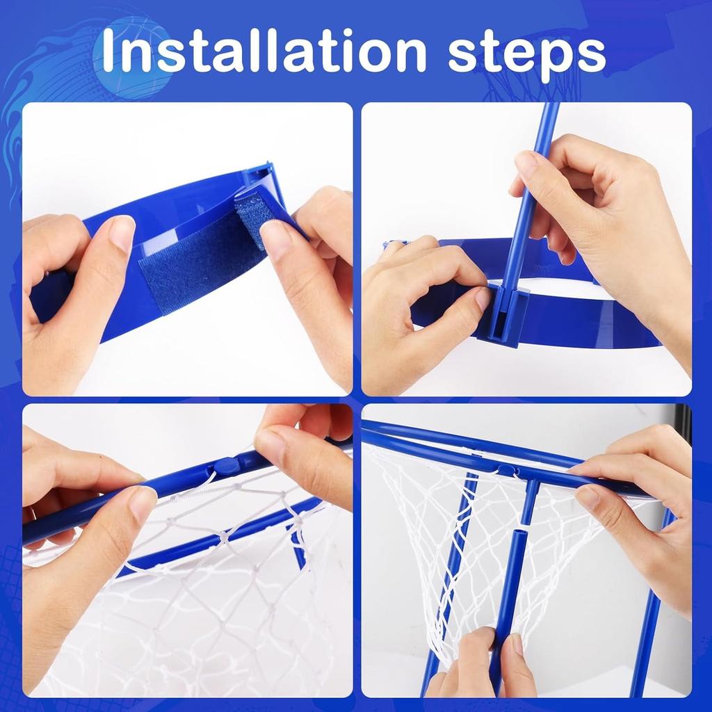 2 комплекта баскетбольных колец для вечеринок для детей и взрослых, регулируемая повязка на голову с 20 мячами, забавный подарок на день рождения