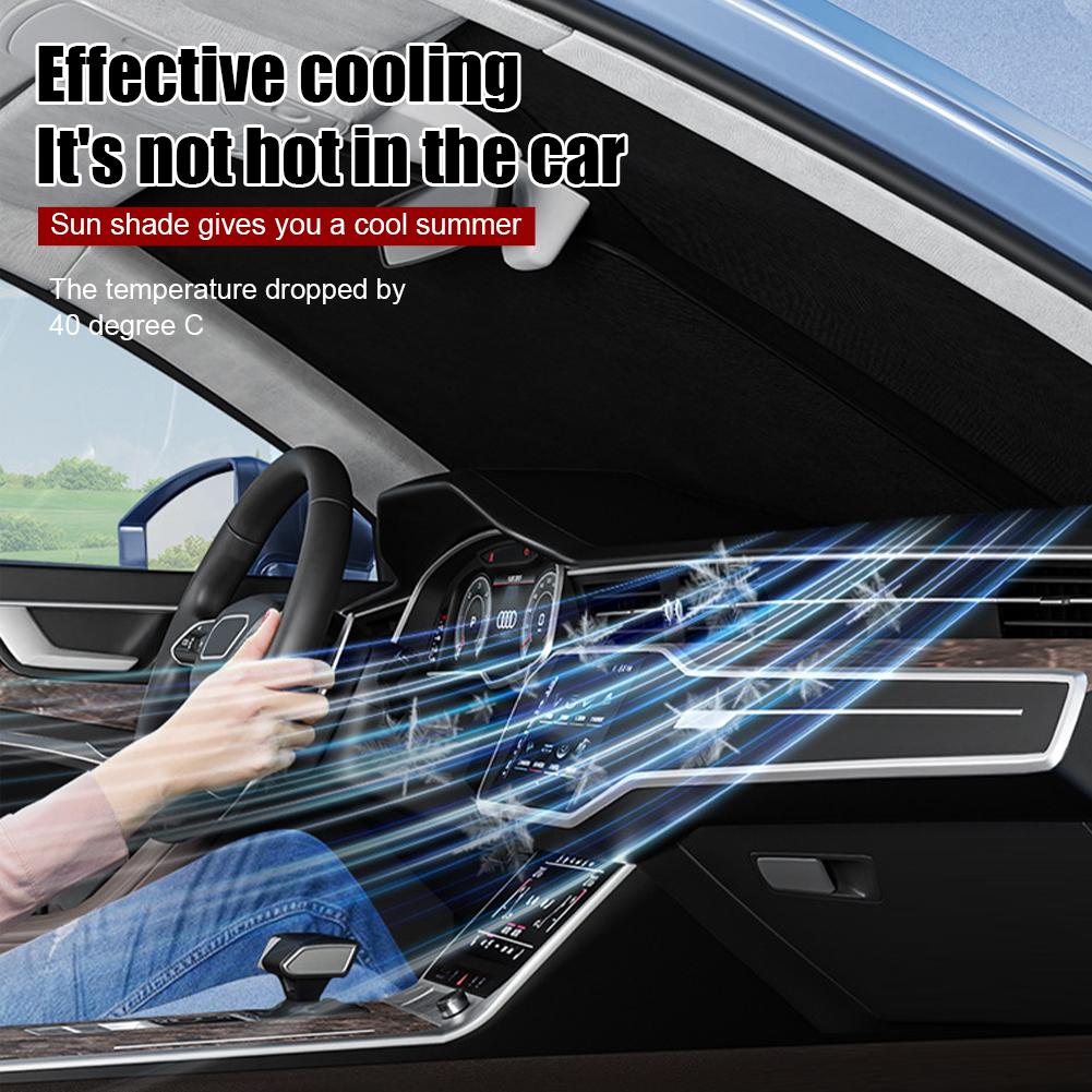 Universal Car Front Windscreen Sun Shade Sun Protection Double-Layer Window Cove