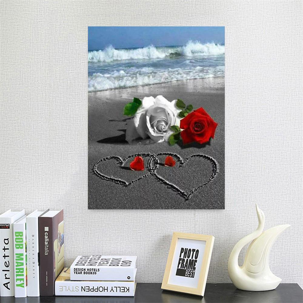 Diamond Painting Flower Cross Stitch Kit Diamond Embroidery Full Set Flower Rhinestone