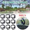 10/20/50pcs Shade Clips Hooks Shade Cloth Clamps Wire Mesh Fixing Black Fence Netting Clips Hanging Practical High Quality