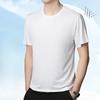 Ice Silk Cool Short-sleeved T-shirt Men's Summer Thin Solid Color Round Neck Half-sleeved Top Casual T-shirt for Young and Middle-aged People