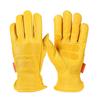 Yellow Black Motorcycle Riding Gloves Keep Warm Wear Resistant Working Protective Gloves Breathable Sheepskin Leather