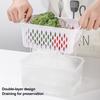 Yousheng 1/3 шт. Прозрачный контейнер для хранения со съемным дуршлагом, большой вместимости, двухслойная миска для мытья овощей, контейнер для хранения фруктов
