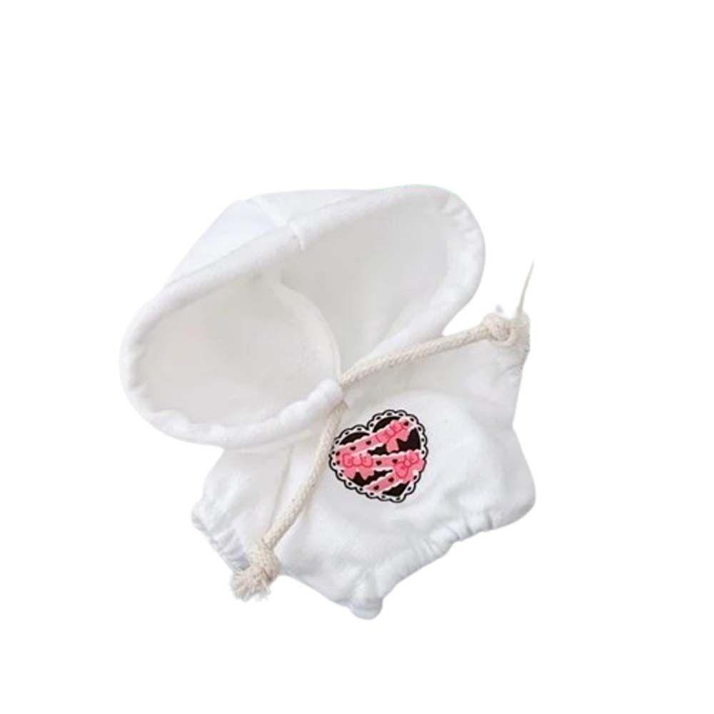 Plush Stuffed 10CM Doll Clothes Hoodies No Attributes Dolls Clothes Pink T-shirt Pants Set  Kids