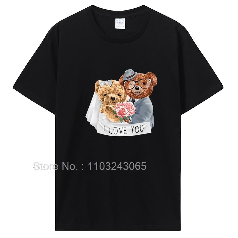Knight Box Teddy Bear Pattern T Shirt Women Summer Short Sleeved Casual Tshirt Unisex Tops Cott