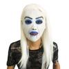Halloween Horror Grimace Ghost Masque Scary Full Head Latex Zombie Masque with Hair Creepy Halloween Party Cosplay Costume