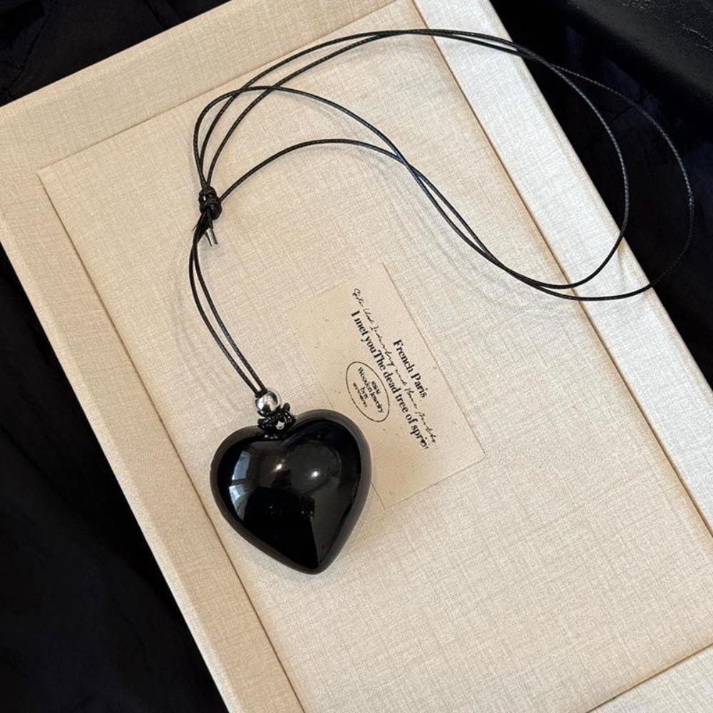 Ожерелье-цепочка из веревки с шармами, Дизайн меньшинства, Цепочка для свитера, Ожерелье с подвеской в стиле ретро-любви, Девочка