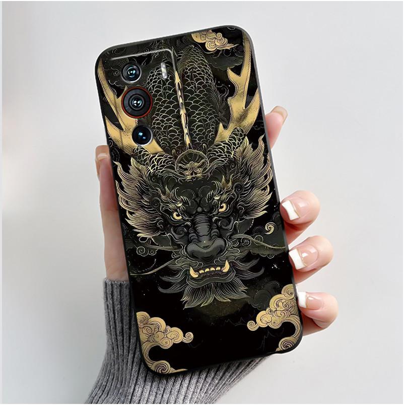 Чехол для ZTE Nubia Z40 Pro Чехол Эстетичный Роскошный Милый Крутой Для Мальчиков Девочек Чехол Черный Матовый Мягкий ТПУ Силикон Ударопрочный Чехол для Телефона