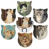 1/6Pcs Cartoon Cat Themed Ceramic Drink Coasters Water Absorbent Fantasy Atmosphere Coasters Home Kitchen Decor