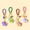 Candy Colors Horse Pendant Heart Bag Pendant Ornaments Multi-color New Year Keychain  Bag Decor