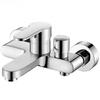 Household Dual Control Shower Faucet Silver Hot and Cold Water Mixer Bathroom Brass Bathtub Tap