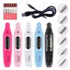 Electric USB Plug Nail Drill Machine + 6 Nail Drill Bits Nail Drill Set Pedicure Nail File Art Pedicure Milling Cutter Tools