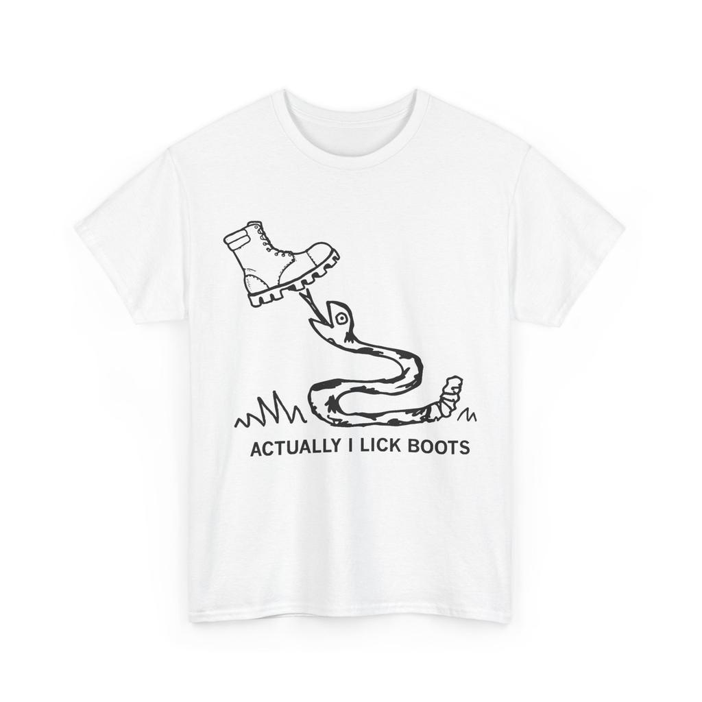 Bootlicker Snake Shirt, Actually I Lick Boots Funny Meme Women Men Shirt