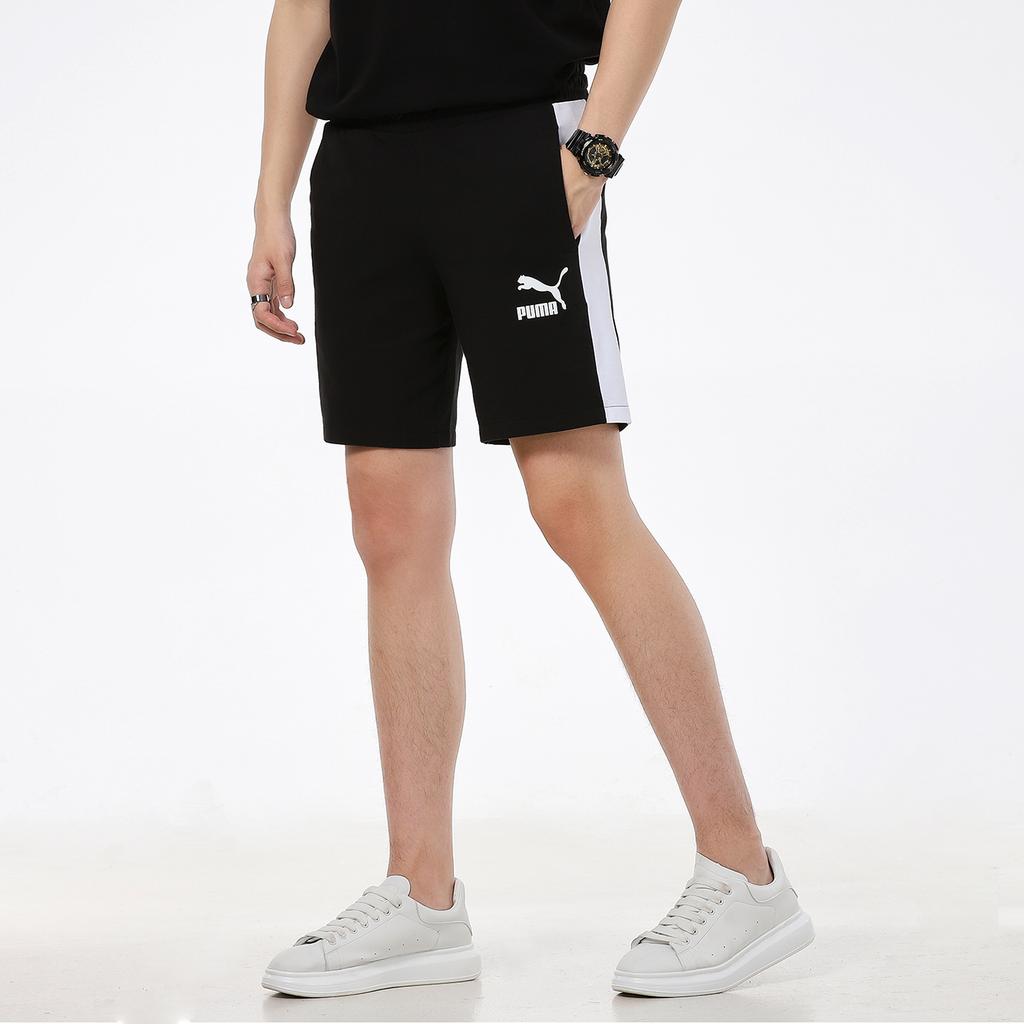 Puma Повседневные спортивные дышащие шорты на шнурке, мужские штаны, черные 531358-01