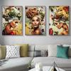 Decorative Flower Painting Abstract Woman Art Print Poster Painting Interior Canvas Painting Wall Art Living Room Decoration House