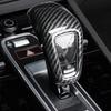 Car Console Gear Shift Handle Head Cap Cover Trim Decoration Sticker Carbon Fiber Color Accessories For Porsche Cayenne 2018-21