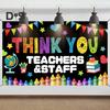 Баннер-фон для Недели признательности учителям. Спасибо учителям и сотрудникам. Украшение фона на День учителя. Декор для классной комнаты, школы, офиса.