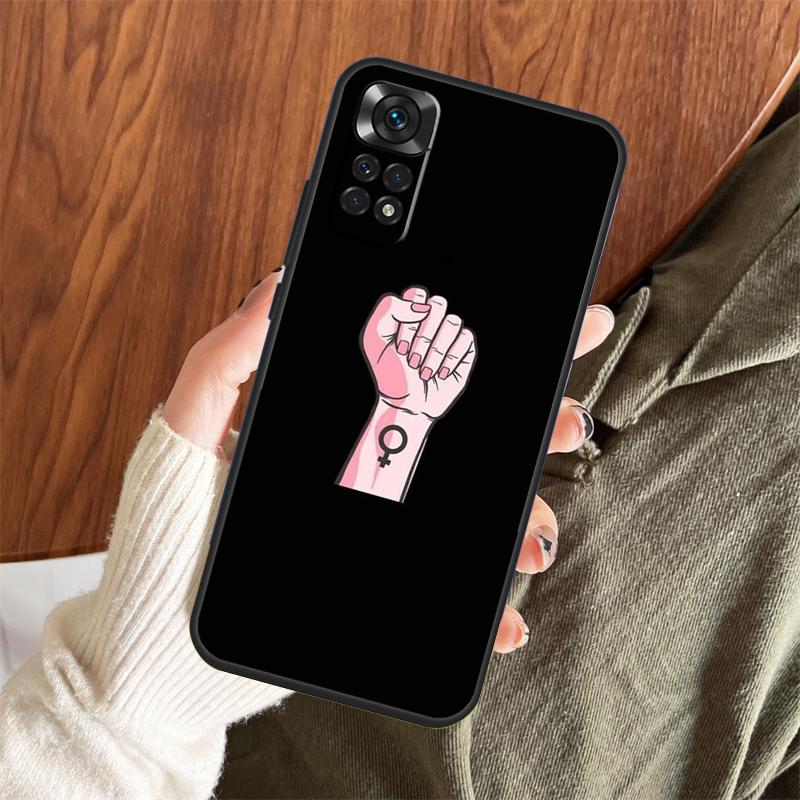 Чехол с феминистским лозунгом Girl Power для Xiaomi Redmi Note 14 Pro 13 12 11 10 15 Pro Plus Redmi 15 C 13 10C 12C 13C 14C