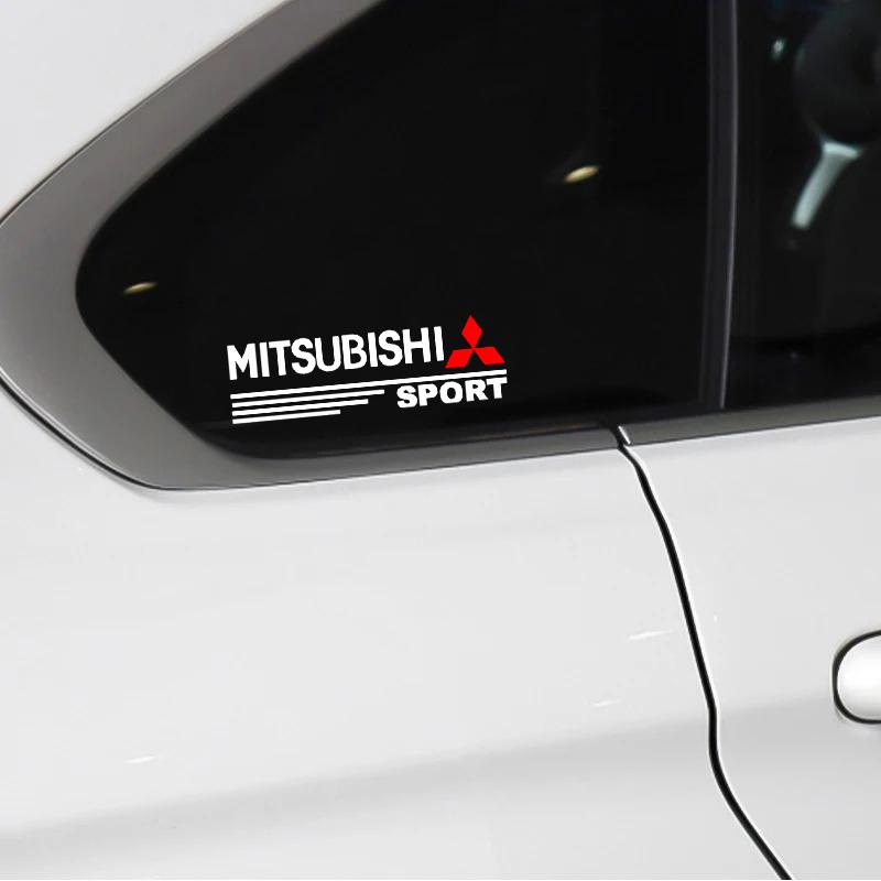Car Rearview Mirror Decor Stickers Badge Emblem Decal Accessories For Mitsubishi ASX Lancer Pajero Outlander L200 EVO Lancer EX