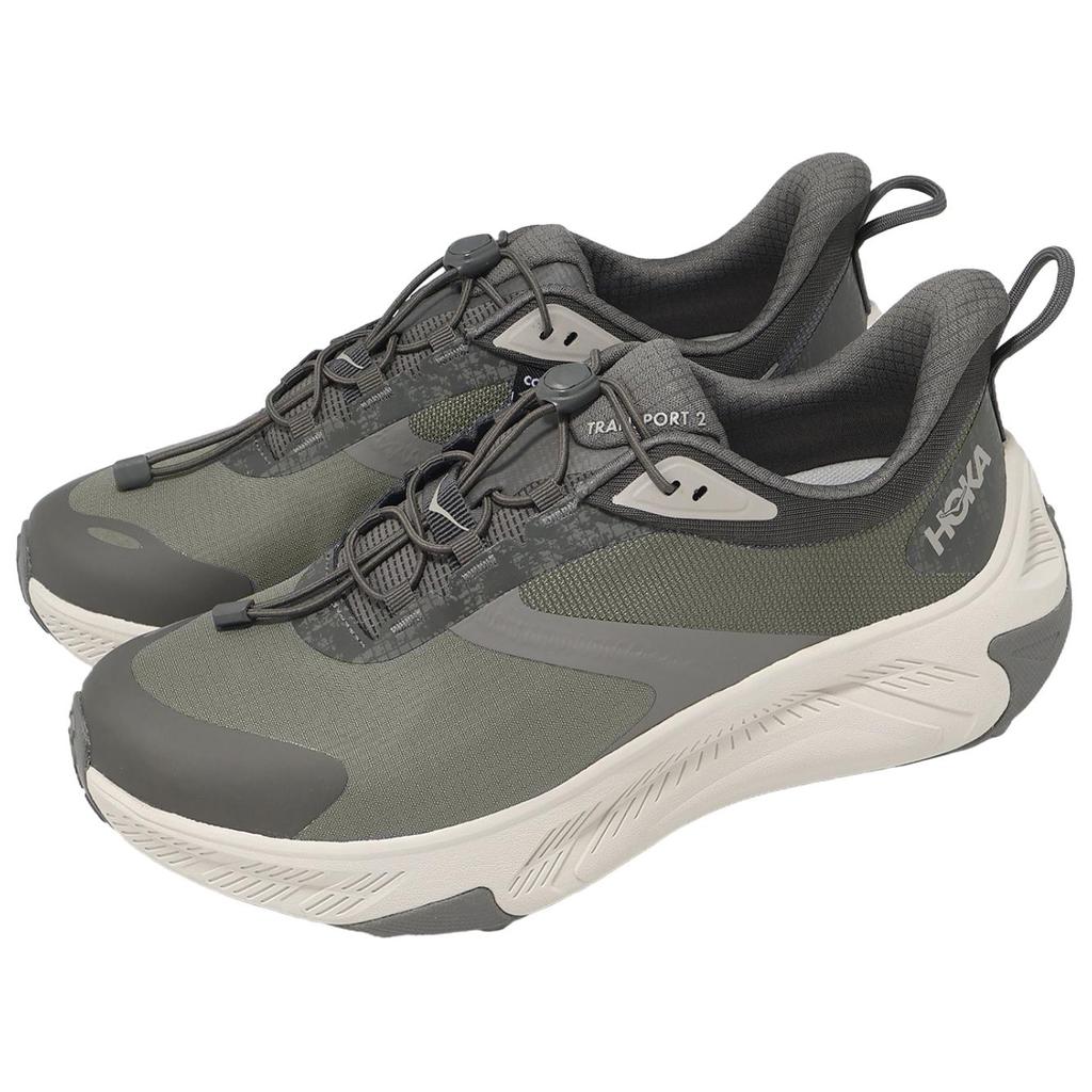 HOKA One One Туристические ботинки 2 Удобная посадка Амортизация Прочные Дышащие Поддержка Сцепление Унисекс Туристические ботинки Зеленый Серый 1174778-GLST