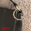 10 Pieces Spring Rings Clasp Keyring Buckle Practical DIY Lightweight Metal Round Carabiner Clips