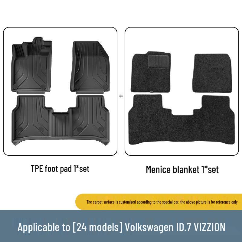 Экологичные коврики для пола VW ID.7 VIZZION из TPE, для конкретной модели автомобиля, всепогодные