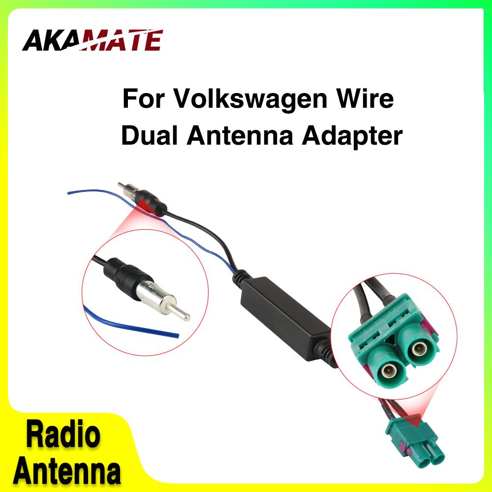 AKAMATE For VW Radio Dual Connections Radio Cable Adapter Cable Radio Accessories 4