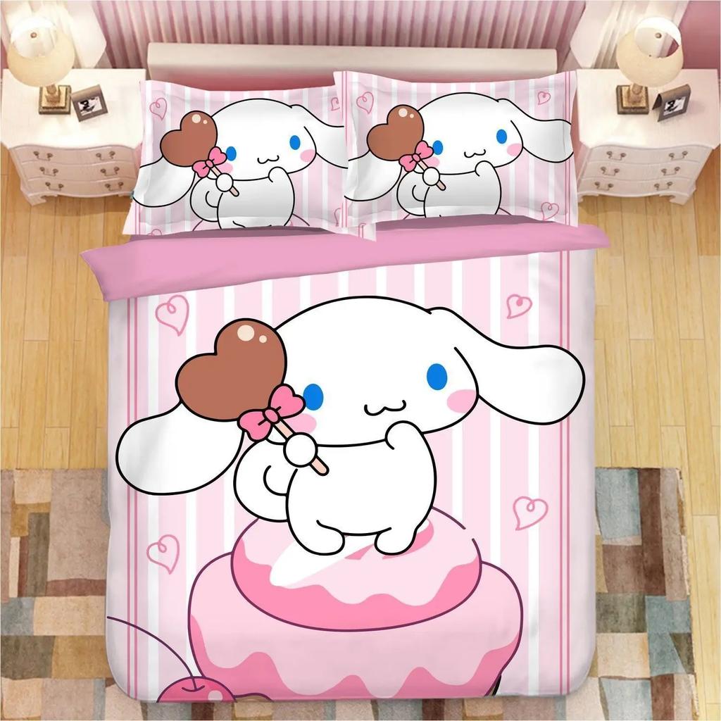 Постельные наборы с производными от анимации Sanrio Cinnamorolls Австралия /Европа/США Полный, Квин-сайз, Кинг-сайз Одеяло, Пододеяльник