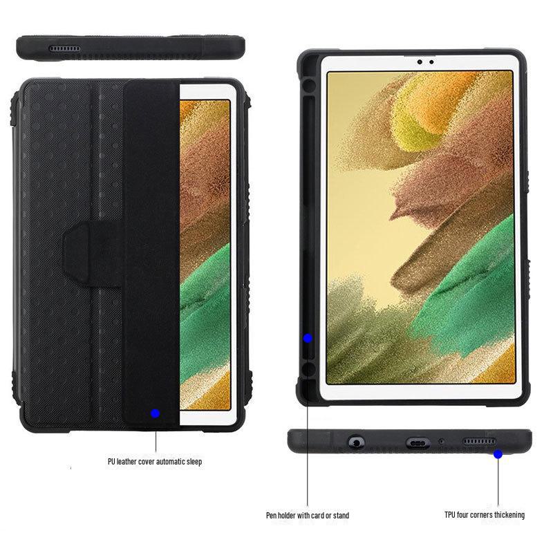 Кожаный чехол-книжка с подставкой и слотом для ручки для Samsung Galaxy Tab A7 Lite 2021