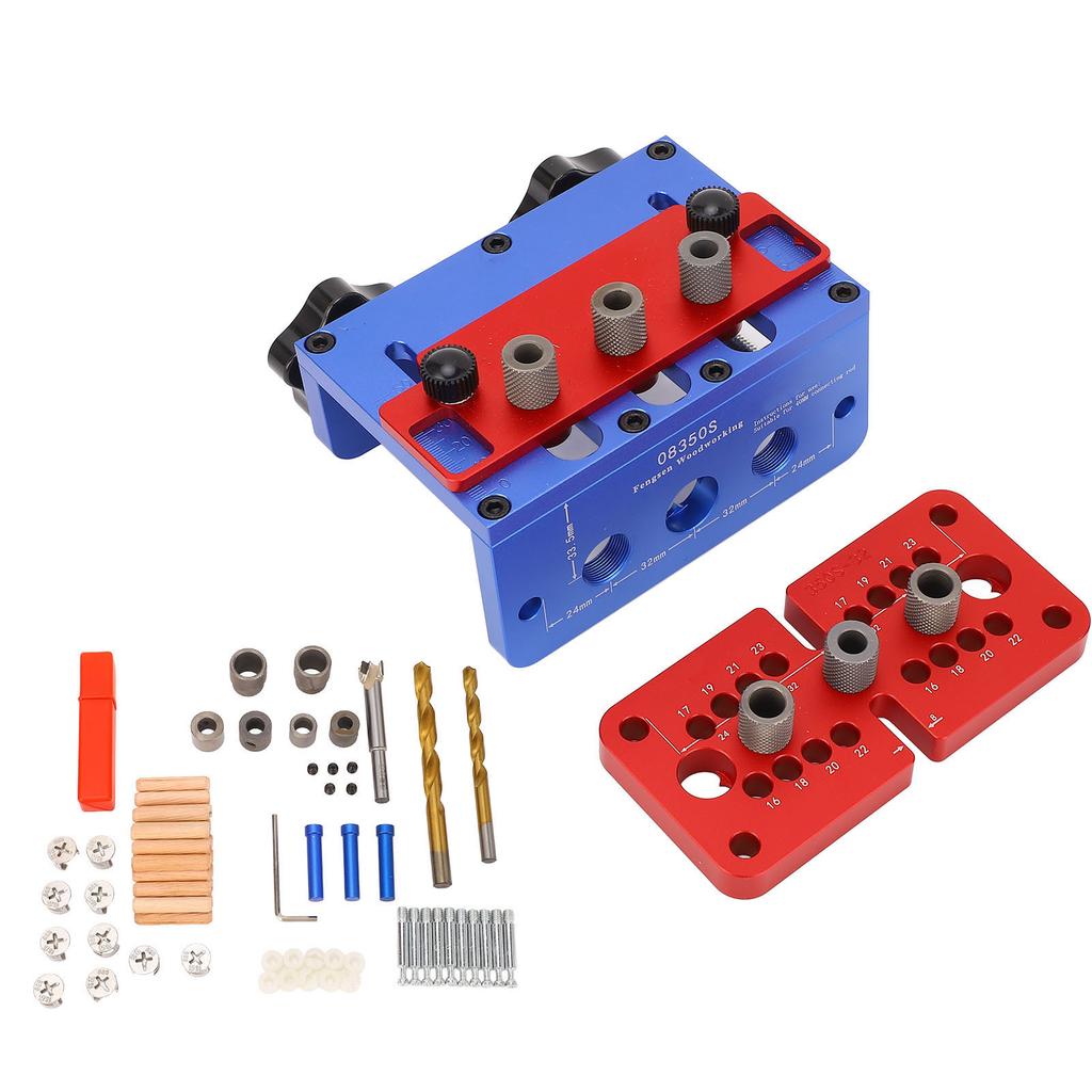 Руководство по сверлению отверстий под деревянные дюбели 3 в 1 Позиция для деревообработки Ремонт мебели Дюбель Кулачковый кондуктор Сверло