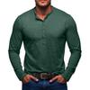 Men'S Button Up Long Sleeved Fashionable Casual Sports Top
