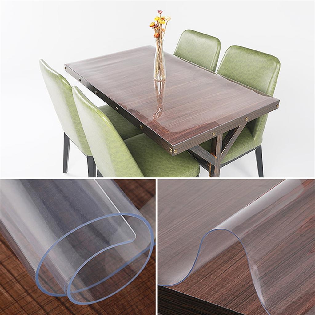 1 мм прозрачная защита для стола, протираемая обеденная скатерть, настольная подставка, пластиковый чехол из ПВХ для офиса, комода, прикроватной тумбочки