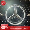 Автомобильная наклейка Mercedes Benz W205 W212 W213 W204 ML W166 CLA C117 W176 W177 E GLK GLA GLC GLE значок на решетку радиатора, 3D зеркальный передний светодиодный