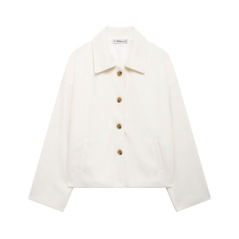 Araltay New Arrival Fashion Style Women's Clothing Fashion All-Match Casual Simple and Short Long Sleeves Lapel Woolen Outwear