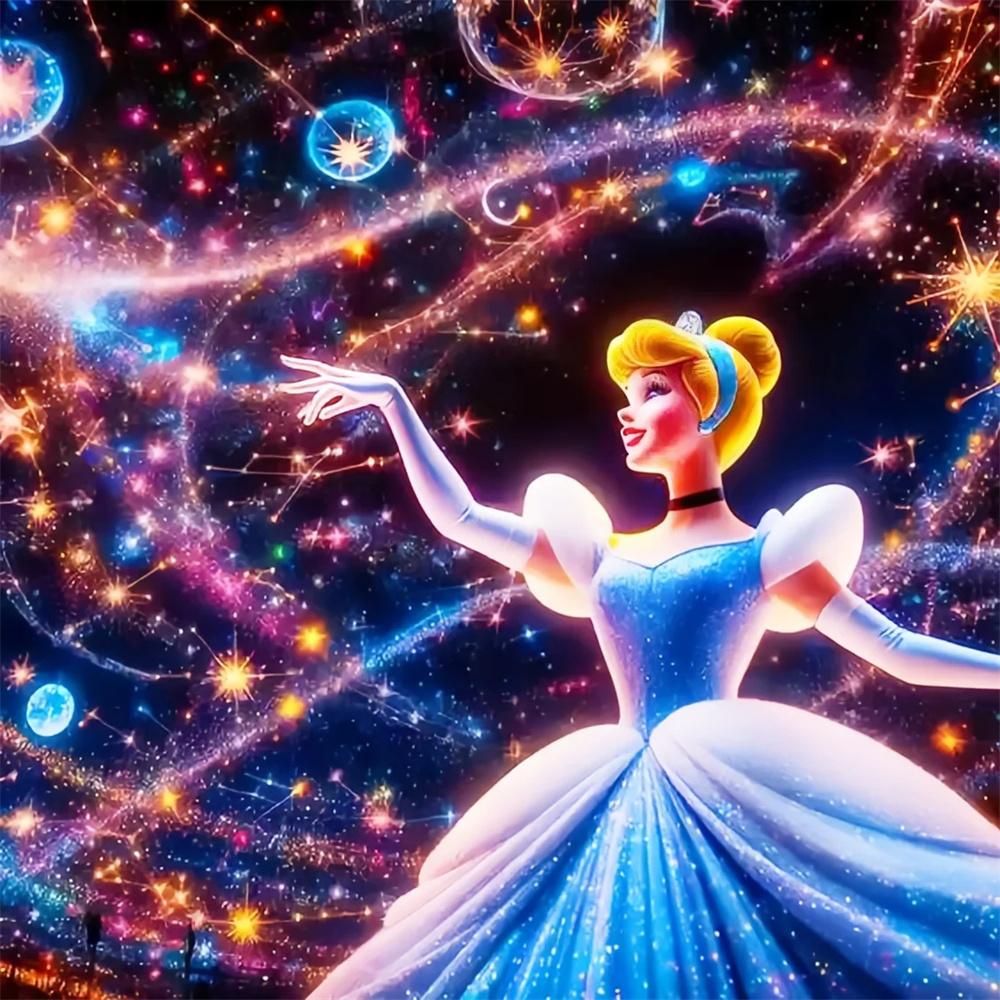 Disney Коллекция «Звездное небо принцессы» 5D Алмазная мозаика Полная бриллиантов Сделай сам Ручная работа Алмазная живопись Фантастическая мультяшная Декоративная картина Набор