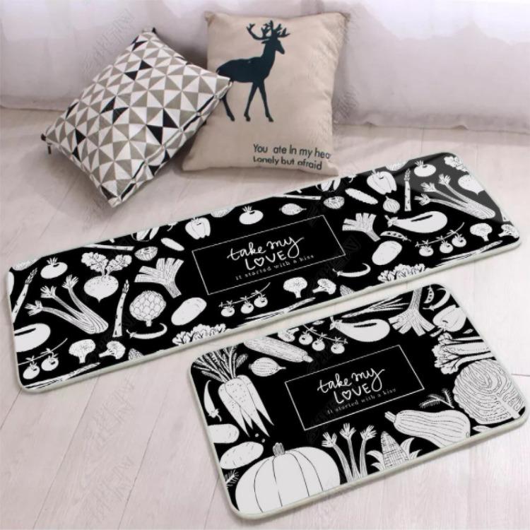 Kitchen Floor Bathroom Mat Anti-slip Laundry Room Mat Bedroom Carpet Living Room Floor Mat