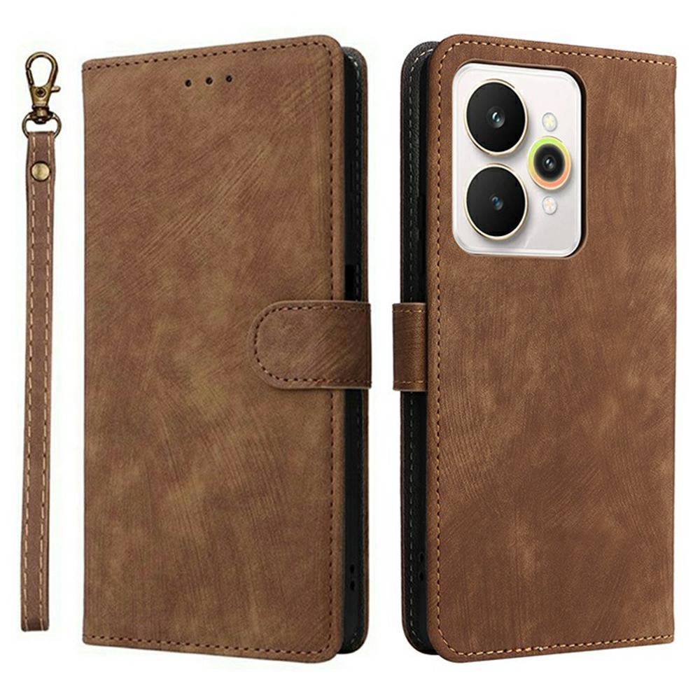 Для Realme 15 Pro 5G/15 5G Чехол Кошелек с RFID-защитой Кожаный Чехол для Телефона Подставка с Ремешком