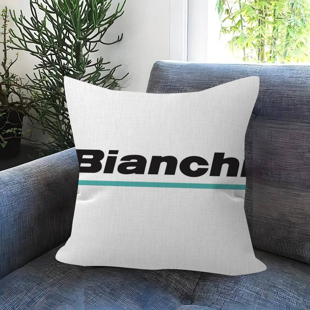 BBBianchiS Bike Logo Cushion Cover Pillowcase Upholstery Sofa Throw Pillow Home Decor Pillowcas