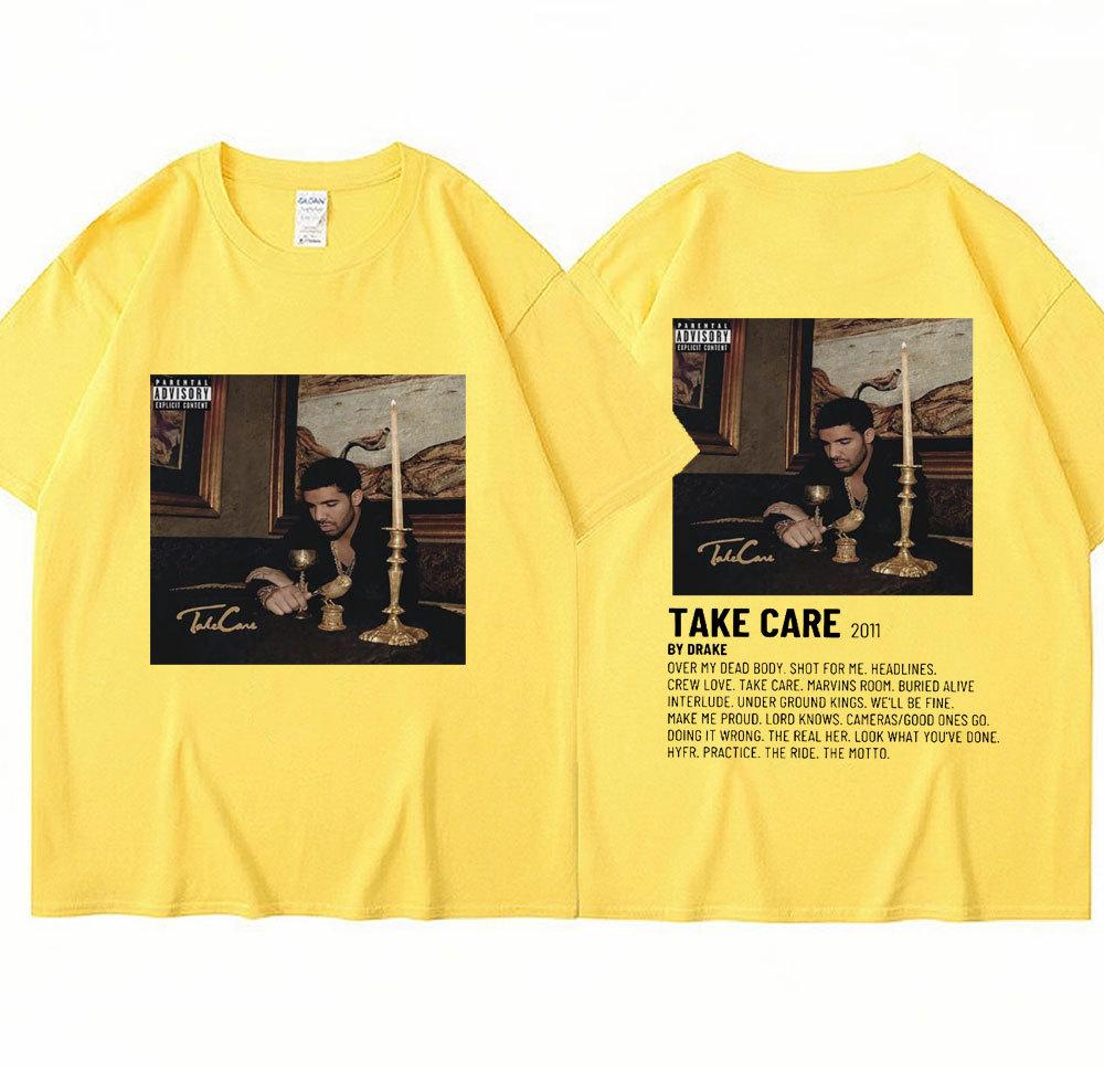 Рэпер Дрейк Музыкальный Альбом Take Care Футболка Мужчины Женщины Мода