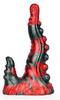 Bukolix Dildo 16 X 5cm Black and Red - MONSTERED - Unusual Dildos
