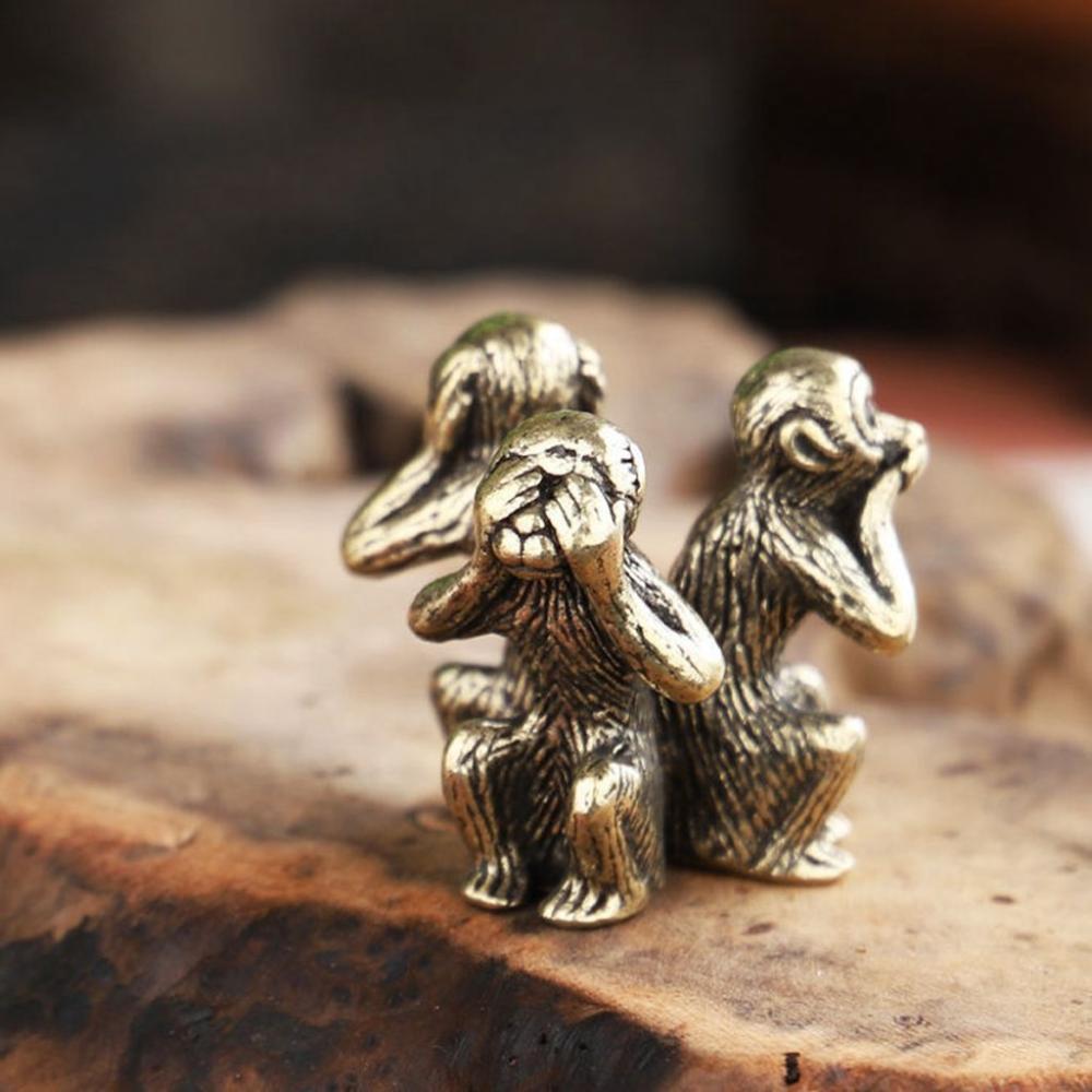 Feng Shui Warmhouse Gift Antique Wise Monkey Statue Monkey Figurines Car Ornaments Home Decor