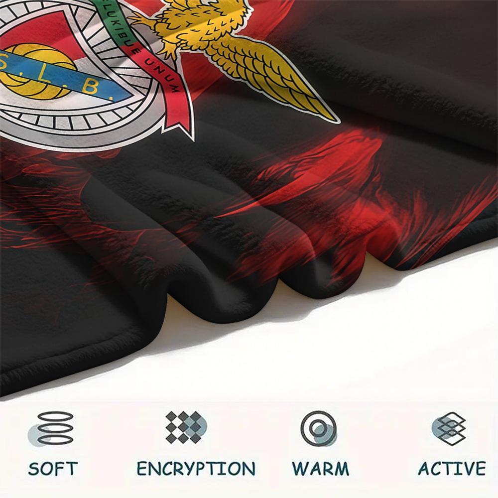 S.L. Benfica  POSTER  FlAannel Blanket, High quality Comfortable for All Seasons, Home Decor, Warmth and Comfort