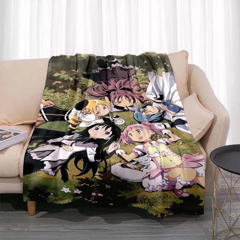 Розовое одеяло Puella Magi Madoka Magica, аниме Homura Akemi, милое мягкое теплое одеяло для спальни, диван-кровать, одеяло для пикника, подарок для девочек
