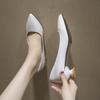 3-5 см Низкий каблук Высокие каблуки Stiletto Wild Женские туфли Простые удобные рабочие туфли с неглубоким носком Тонкие туфли с острым носком Модные туфли-лодочки
