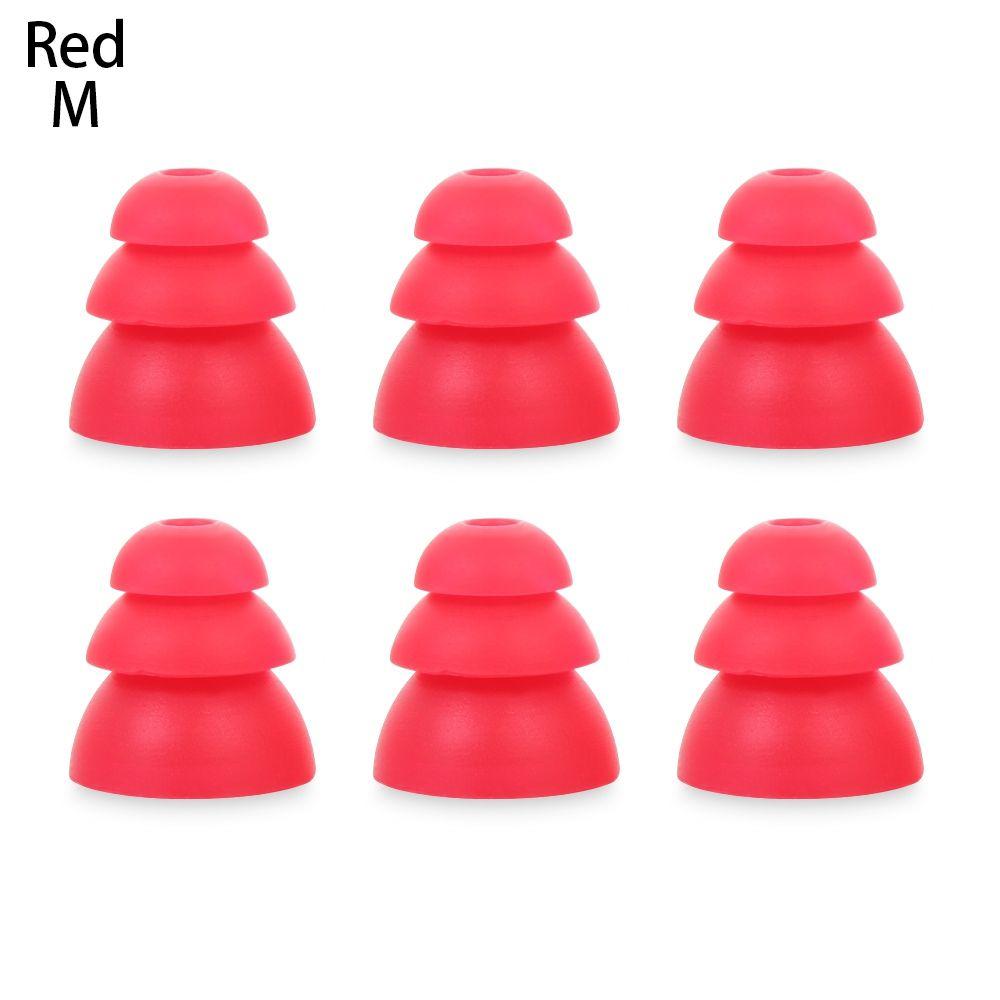6 шт. Мягкие сменные амбушюры для наушников, силиконовые насадки, трехслойные накладки для наушников